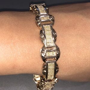 Real diamond custom made men bracelet unbeatable NOT CZ not fake best gift SALE